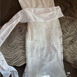 Elegant White Lace Dress